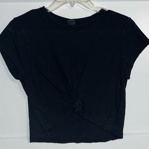 Black Knotted Wild Fable Crop Tee | Size XS